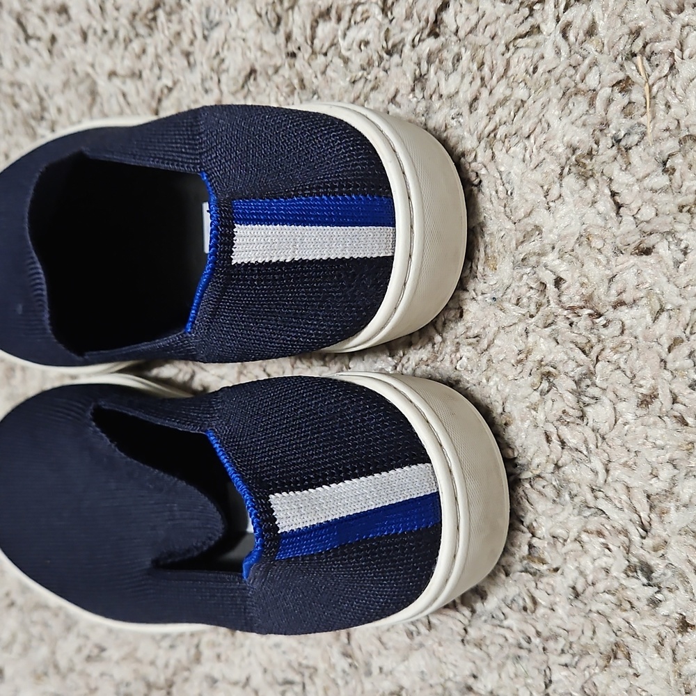Rothy’s Kids Navy Slip On Sneakers Knitted Size 3 - Picture 4 of 7